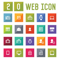 20 Website Icon set on white background,vector