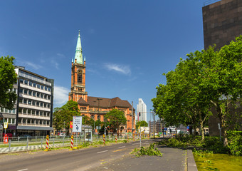 Fototapeta na wymiar Dusseldorf after deadly storm on 10th June, 2014
