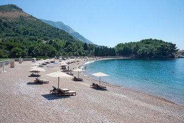Fototapeta na wymiar Sveti Stefan beach,Montenegro
