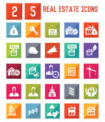 Real estate icons,vector