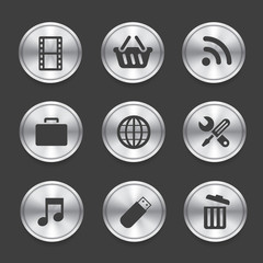 Website icons,Silver vector