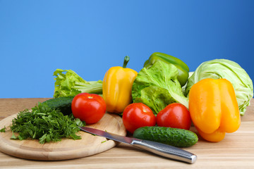 Composition with chopped herbs