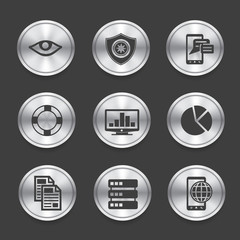 SEO icons,Silver vector