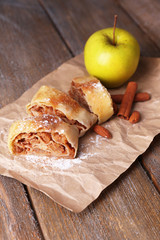 Tasty homemade apple strudel