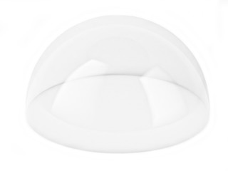 Transparent 3D Dome Isolated Over White Background,
