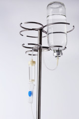 Obraz premium Disposable infusion set on grey background