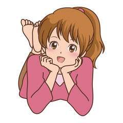 女の子　リラックス