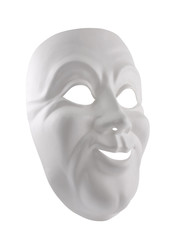 White mask isolated on white with clipping path
