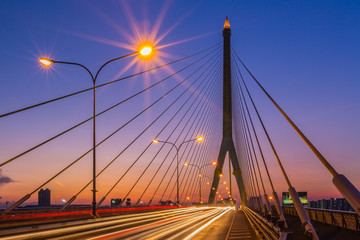 The Rama VIII bridge over the Chao Praya river