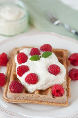 Himbeer Waffeln