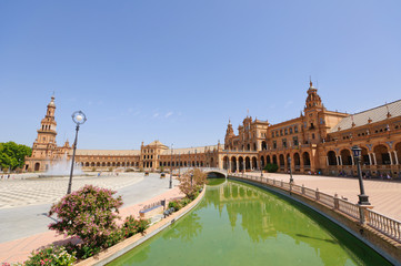 Naklejka premium Plaza de Espana in Sevilla, Spain