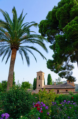 Fototapeta na wymiar Ogród pałacu Alhambra w Granadzie, Hiszpania