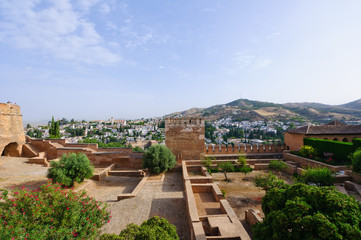 Fototapeta na wymiar Albayzin dzielnicy, widok z pałacu Alhambra w Grana
