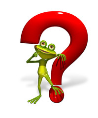 frog with a question mark