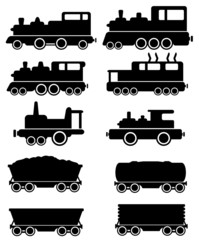 set train and railroad car