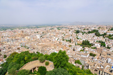 Old City of Granada in Spain