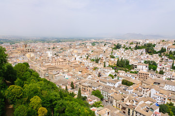 Old City of Granada in Spain