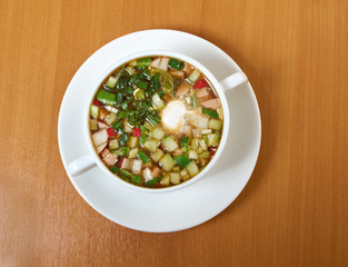 cold soup, okroshka