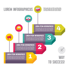 Infographic Business Concept - Steps Options in Flat Style