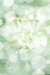 green bokeh english alphabet background, blured