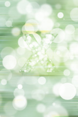 green bokeh english alphabet background, blured