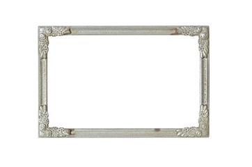 Old silver frame with rust