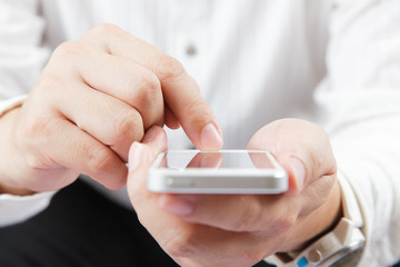 Man using mobile phone