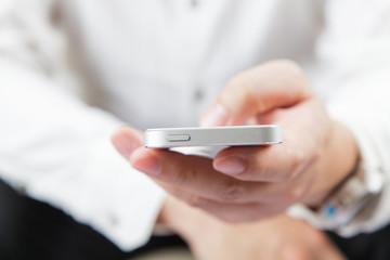 Man using mobile phone