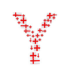 letter made of gift boxes