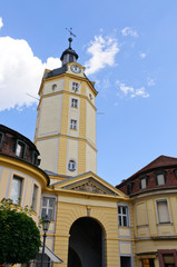 Fototapeta na wymiar The Herrieder Torturm in Ansbach, Germany