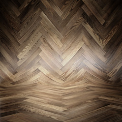Parquet wood texture - Room covered with wooden planks