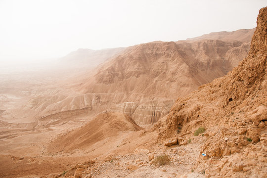 Stone judean desert near dead sea
