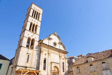 Fototapeta premium The St. Stephen’s Cathedral in Hvar, Croatia