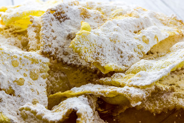Sfrappole di carnevale bolognesi from italy