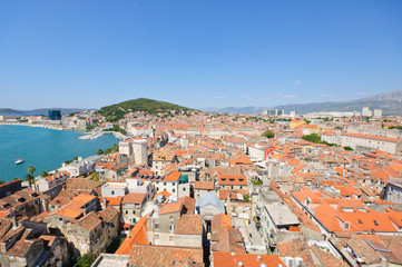 Naklejka na ściany i meble Cityscape of Split in Croatia