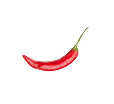 Red chili pepper isolated on white background