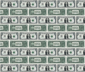 Dollars pile as background