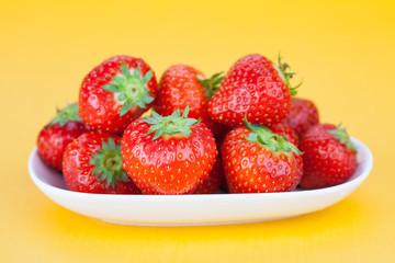 strawberry on plate