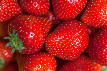 Fresh ripe perfect strawberry - Food Frame Background