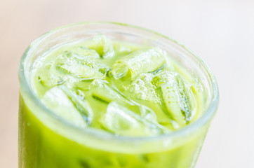 Iced green tea latte