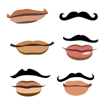 Collection of men mouths