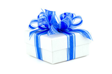 Gift box isolated white background