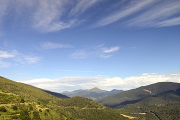 landscape with beautiful clouds and mountain views