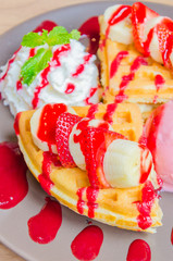 Strawberry banana pancake