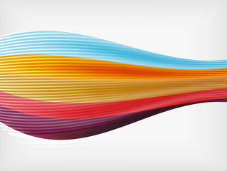 Rainbow color wave abstraction design template