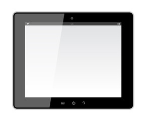 Realistic Tablet PC With Blank Screen.
