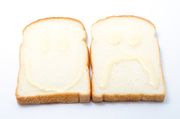 Sliced white bread