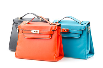 Handbag isolated white background