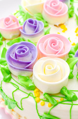 Obraz na płótnie Canvas Flower cakes