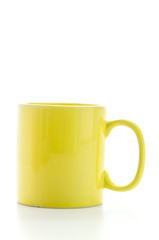 Color mug isolated on white